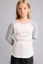 100% Cotton Crew Neck Printed Striped Raglan Long Sleeve T-Shirt Girls I2303A826Au - 3