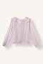 Front Ruffle V-Neck Flowy Fabric Long Sleeve Blouse I1894Ax26Au - 7