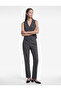High Waist Viscose Blend Cigarette Pants with Pocket Detail
