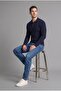 Standard Fit Buttoned Polo Collar Knitwear Basic Sweater D1959Ax26Au - 4