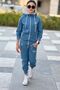 Girl's Scuba Unlimited Double Stripe Hooded Raglan Sleeve Diving Fabric Tracksuit Set Esf7023 - 4