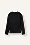 100% Cotton Regular Fit Crew Neck Contrast Detailed Long Sleeve Basic T-Shirt H8358Ax26Au - 8