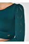 Naples Long Sleeve Crop Top Econyl Green - 4