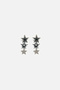 Stoned Star Dangle Earrings - 2