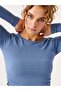 Aura Long Sleeve Drawstring Tshirt Blue - 3