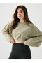 Aura Crop Long Sleeve T-Shirt Green - 2