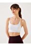 Pine adjustable thin strap bra white