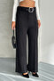 Women's High-Waist Belted Wide-Leg Palazzo Pants Black - 3