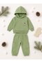 Baby Boy Hooded Jogger Tracksuit Set with Pockets 2-Piece Winter Cotton Baby Set - 5