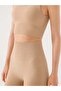 Luz Belt Rip Detailed High Waist, Firming Leggings Beige - 4