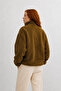 Yuna Dark Green Fleece Standard Fit Women's Jacket - 3