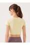 Captiva Soft Textured & Flexible Crop Top Yellow - 2