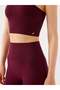 Palmi Self Patterned Round Neck Coated Bra Claret Red - 3
