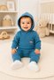 Baby Boy Hooded Jogger Tracksuit Set with Pockets 2-Piece Winter Cotton Baby Set - 3