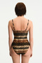 Cesira Strapless Zebra Patterned Glitter Swimsuit - 2