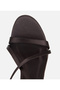 Women's Black Thin Heeled Sandals - 5
