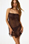 Women's Brown Lightweight Polyester Nightdress - 3
