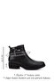 Women's Black Zippered Thick Heeled Genuine Leather Boots - 2