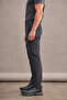 Men's Fleece-Lined Tactical Outdoor Waterproof Dark Gray Softshell Pants - 4