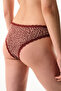 Burgundy Pointel Leopard Patterned Brazilian Panties - 2