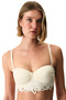 Ecru Valeria Half Band Bikini Top - 3