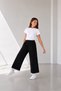 Girls' Lace Detailed Wide-Leg Sweatpants, Loose Fit, Comfortable, Elastic Waist