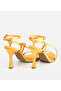 Women's Yellow Stiletto Heel U Sandals - 4