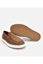 Men's Suede Leather Tan Thick Soled Casual Loafer - 6