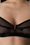 Black Dot Mesh Underwireless Bra - 5