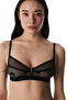 Black Dot Mesh Underwireless Bra - 3