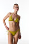 Green Emilia Ruffled Triangle Glitter Bikini Top - 6