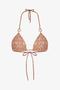 Kacie Triangle Zigzag Patterned Bikini Top - 5