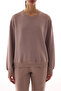 Beige Crew Neck Regular Cut Cotton Sweatshirt - 5