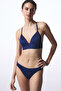 Navy Blue Women's Bikini Top Pl9Y998Y25Iy - 4
