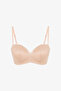 Push up Lace Lace Beige Strapless Bra - 6