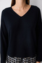 Alia Dark Black Sweatshirt Pajama Top - 3