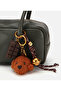 Women's Khaki Charm Detailed Shoulder Bag - 2