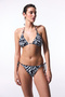 Tint Zebra Patterned Triangle Bikini Top - 5