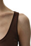 Brown U Neck Modal Athlete - 4