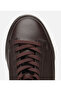 Men's Leather Brown Fur Lined Flat Casual Shoes - 5