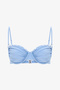 Seashell Beaded Blue Underwire Bikini Top - 5