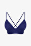 Navy Blue Women's Bikini Top Pl9Y998Y25Iy - 5