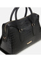 Women's Leather Black Shoulder Bag - 6