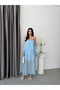 Women's Adjustable Strap Loose Standard Size Dress with Cape - 4