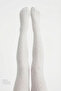 Girl's White Pretty Daisy Patterned Fishnet Pantyhose
