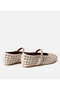 Women's Beige Stone Ballerinas - 6