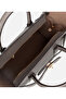 Women's Leather Mink Lock Detailed Shoulder Bag - 6