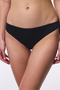 Black Slip Mid Waist Bikini Bottom