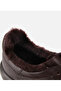 Men's Leather Brown Fur Lined Flat Casual Shoes - 7