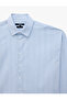 Regular Fit Cotton Long Sleeve Buttoned Classic Collar Striped Shirt - 8